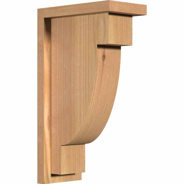 Ekena Millwork Alpine Smooth Corbel w/Backplate, Western Red Cedar, 5 1/2"W x 10"D x 18"H COR06X10X18ALP01SWR - main
